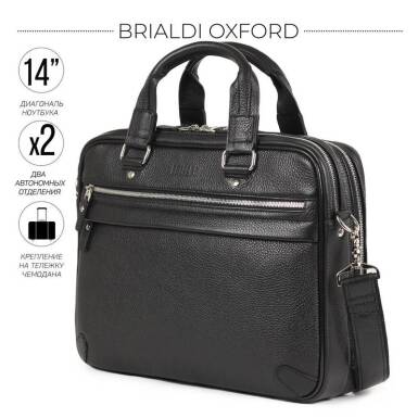 Деловая сумка BRIALDI Oxford (Оксфорд) relief black