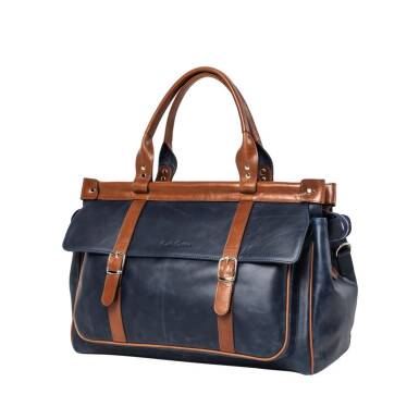 Кожаная дорожная сумка Carlo Gattini Tivoli Premium blue (арт. 4049-19)